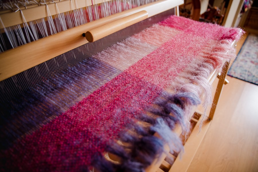 Weaving at the Spring Loom