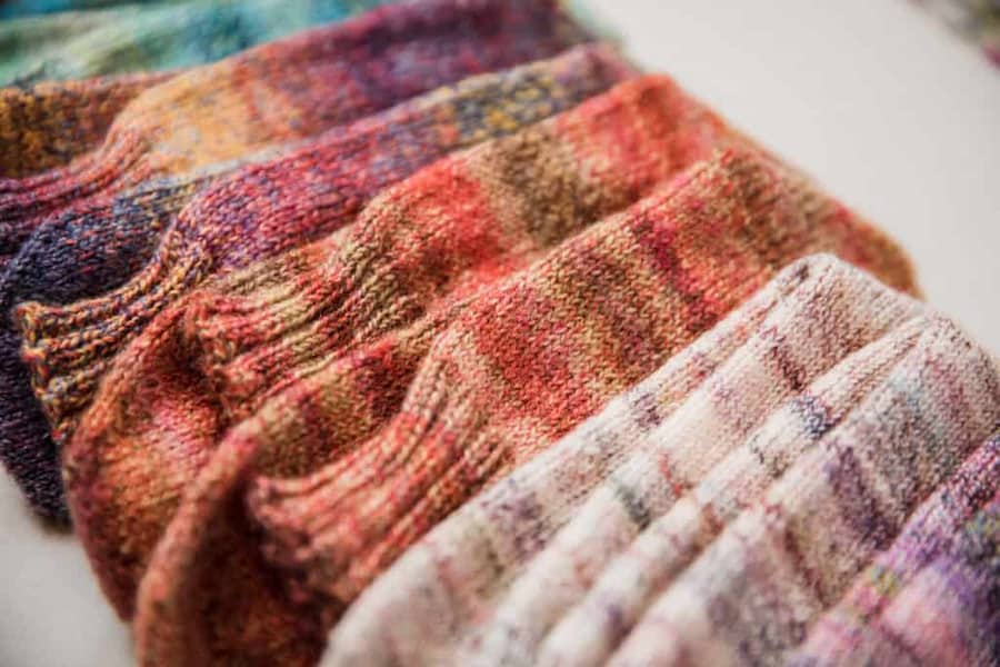 Handspun socks by Rachel Smith