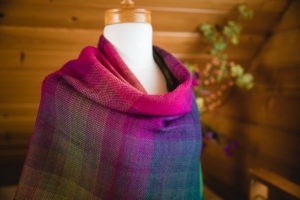 Handwoven Colour Gamp shawl by Felicia Lo Wong