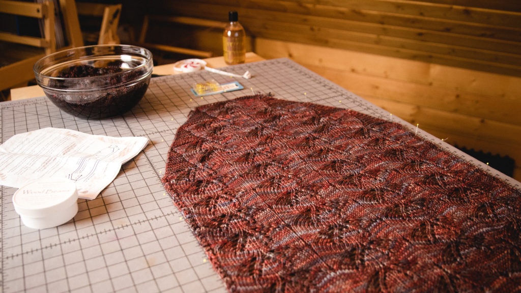 Wet blocking demonstration