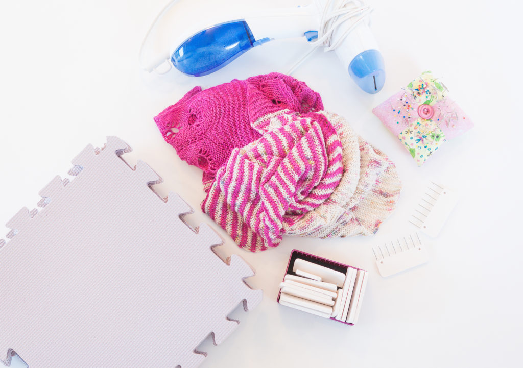 How to Steam Block knitted garments in-progress