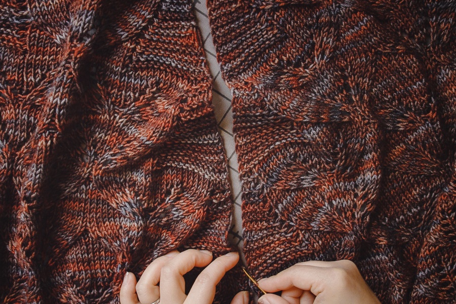Mattress Seaming for Garter Stitch