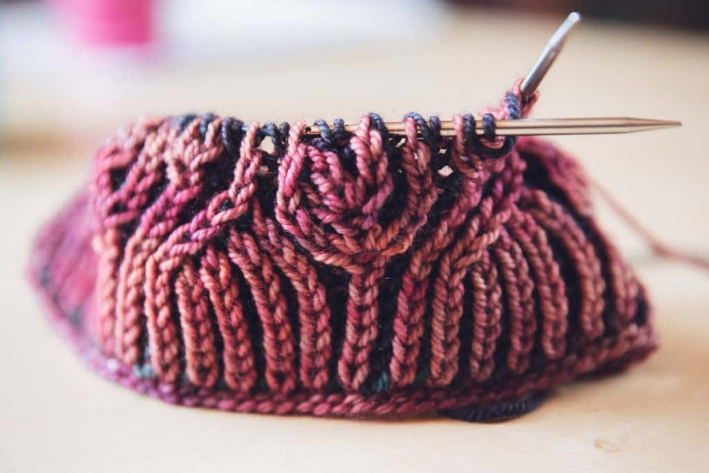 Knit Brioche Increase and Decrease Stitches (Camella Hat)