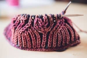 Knit Brioche Increase and Decrease Stitches (Camella Hat)