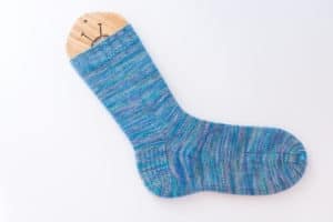 Socks from Custom Top Down Socks workshop knit in SweetGeorgia Yarn's Fizzy Water Colourway