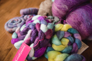 Various spinning fibre from School of SweetGeorgia's Spinning up a Level course with Katrina Stewart