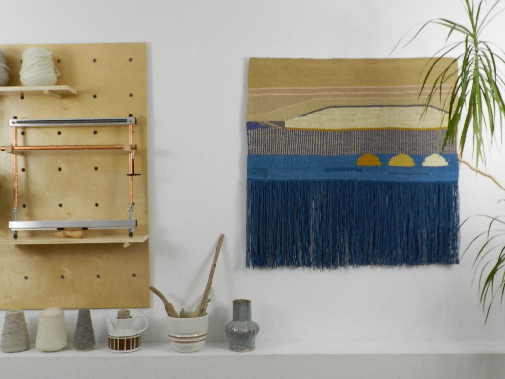Janna_vallee_tapestry_Madeira_park - School of SweetGeorgia Janna Maria Vallee tapestry weaving art piece