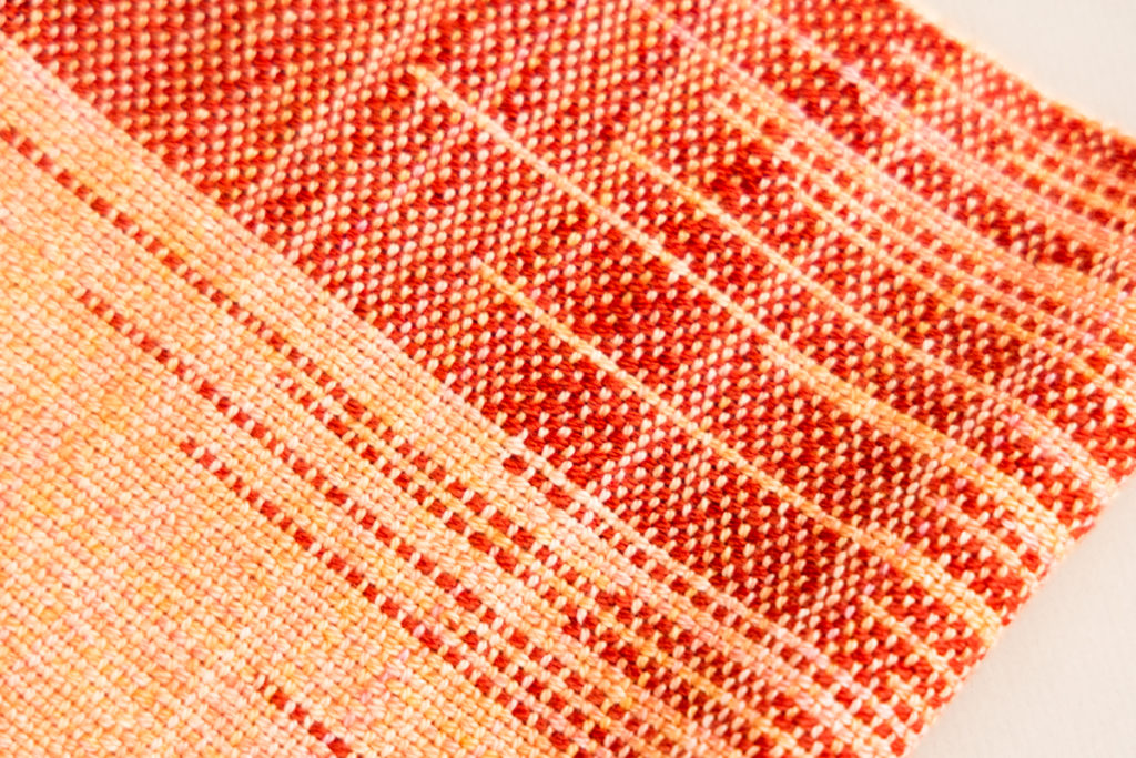 82103 CWWRH rigid heddle cherry blossoms cowl Wood