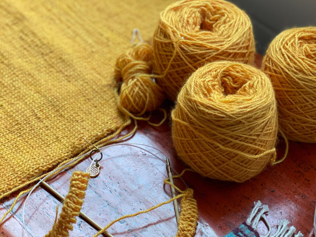 little basic Cardi update Greta Cornejo BFL Silk pineapple