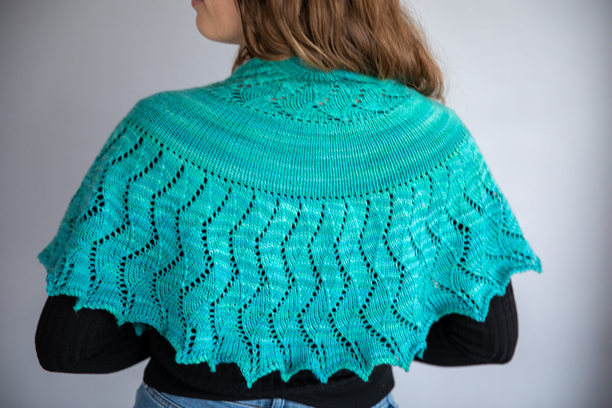 Rushing Tide Shawl » Knitting Patterns » School of SweetGeorgia